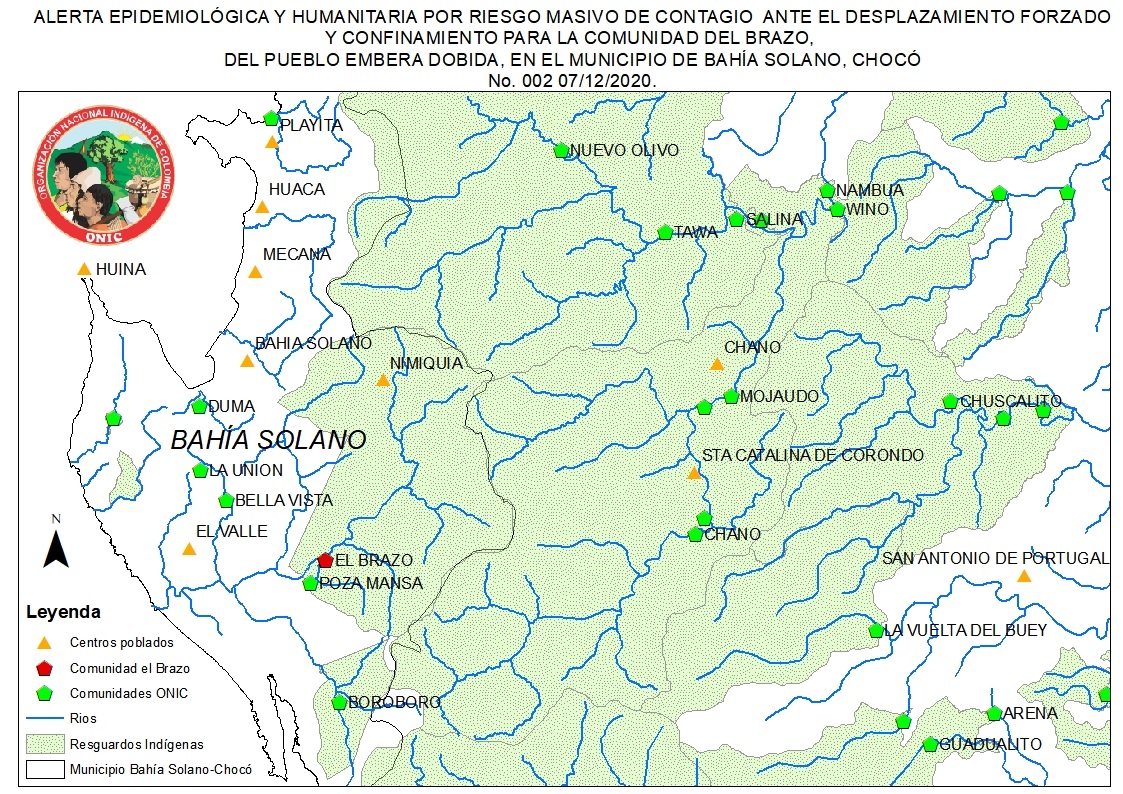 Mapa Alerta Epidemiológica y Humanitaria CHOCÓ